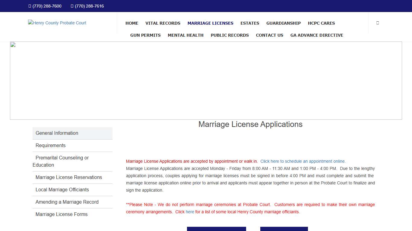 Henry County Probate Court > Marriage Licenses