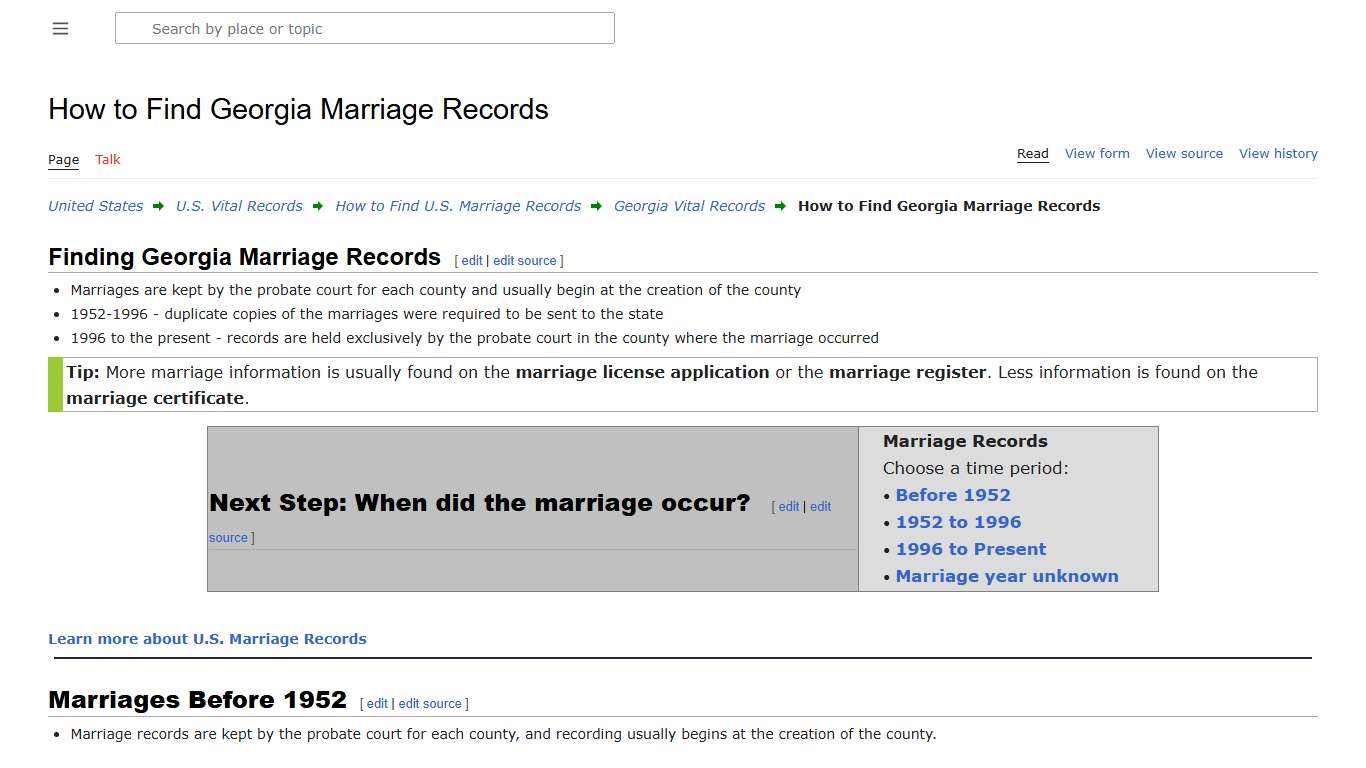 How to Find Georgia Marriage Records • FamilySearch